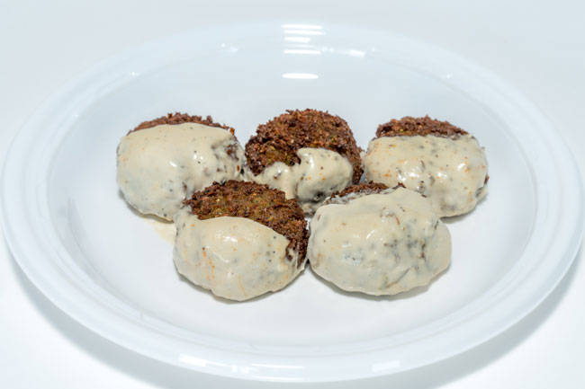 Falafel with sauce
